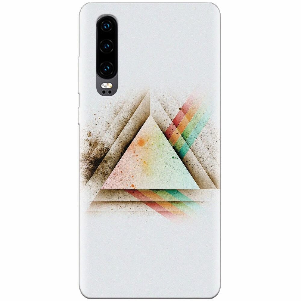 Husa silicon pentru Huawei P30, Abstract Grunge Light Triangle