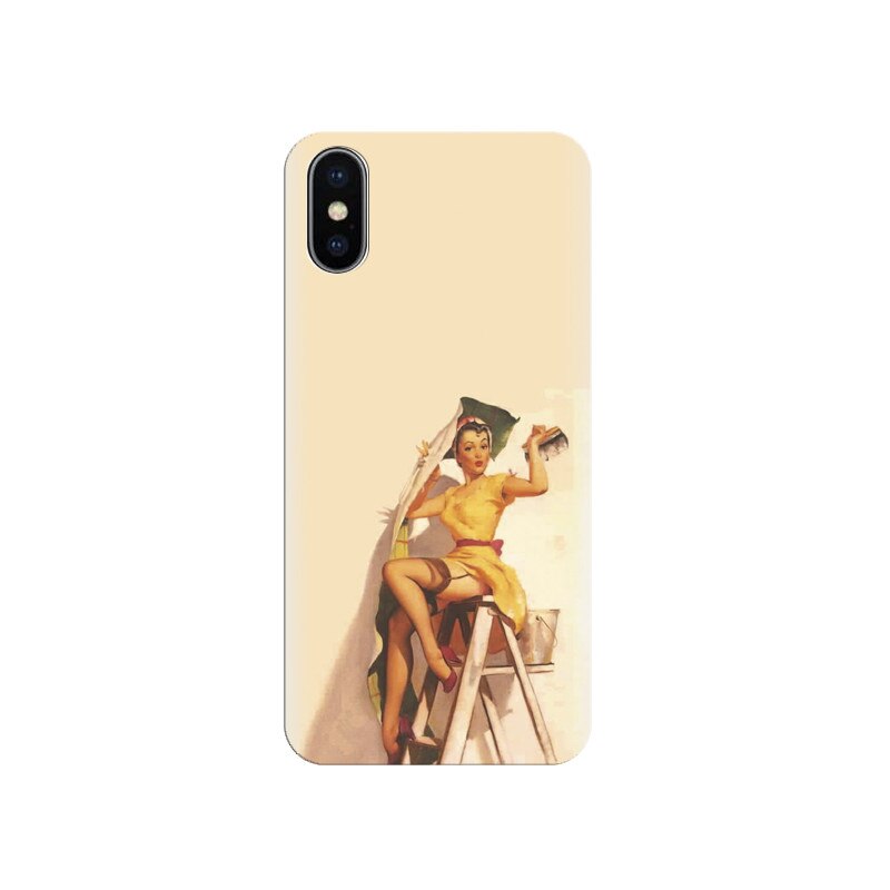 Husa silicon IPHONE X Vintage Pin Up