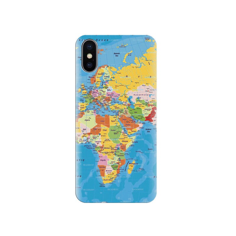 Husa silicon IPHONE X World Map