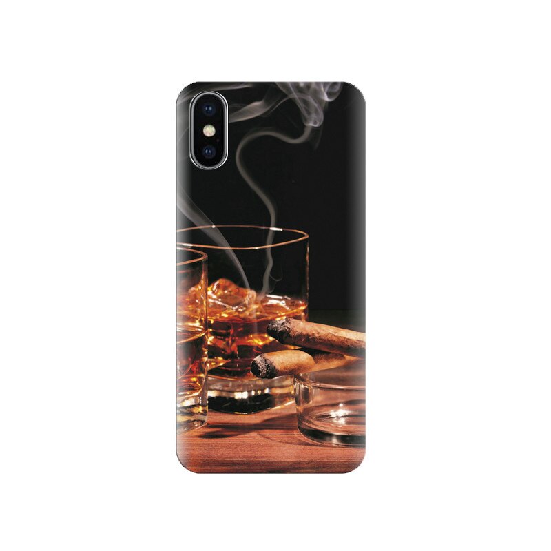 Husa silicon IPHONE X Whisky Cigar
