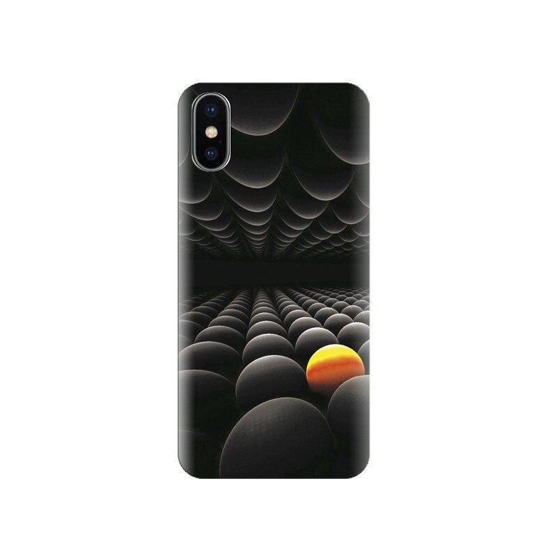 Husa silicon IPHONE X yellow ball