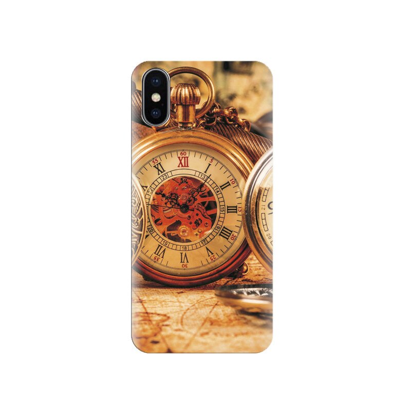 Husa silicon IPHONE X Vintage Time Watch Best
