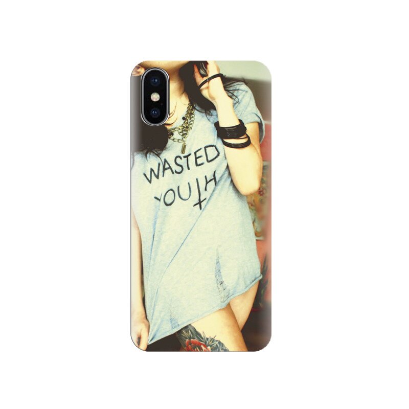 Husa silicon IPHONE X Wasted Youth T Shirt