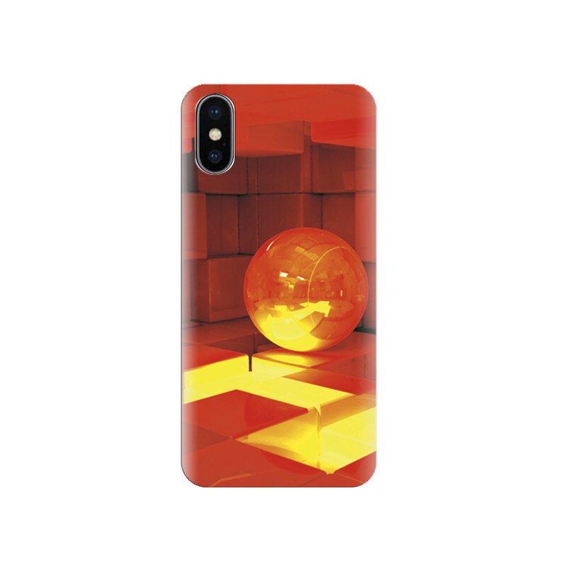 Husa silicon IPHONE X Wonderful Orange Lighting Backgrounds