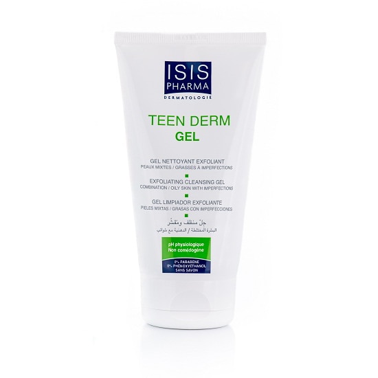 Gel cu microparticule de exfoliere si curatare Teen Derm 150 ml, Isis Pharma