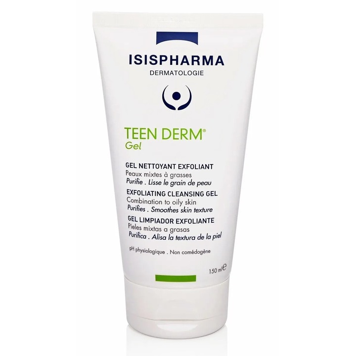 Gel cu microparticule de exfoliere si curatare Teen Derm 150 ml, Isis Pharma