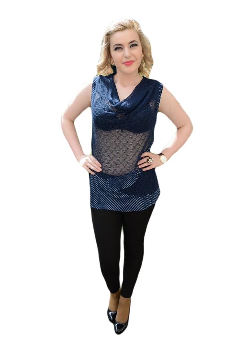 Bluza chic, nuanta bleumarin, D&J Exclusive, Albastru marin