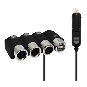 Priza auto Olesson 1508, 120 W, 2 x USB, 3 iesiri Priza auto Olesson 1508, 120 W, 2 x USB, 3 iesiri