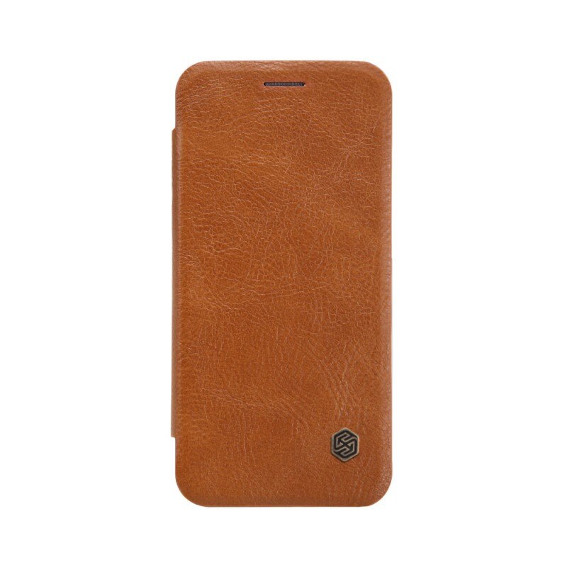 Husa Huawei P20 Lite Nillkin Qin Flip Cover Piele Brown