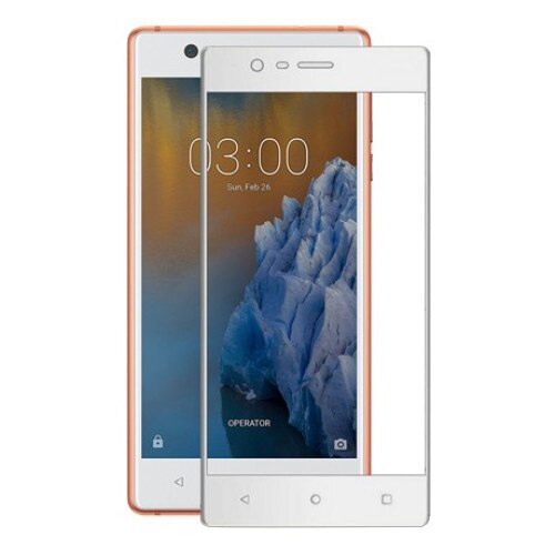 Folie protectie ecran din sticla 2.5 Mobiama pentru Nokia 3 - Alb