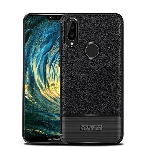 Husa Huawei P20 Lite Grain Silicon Tpu - negru