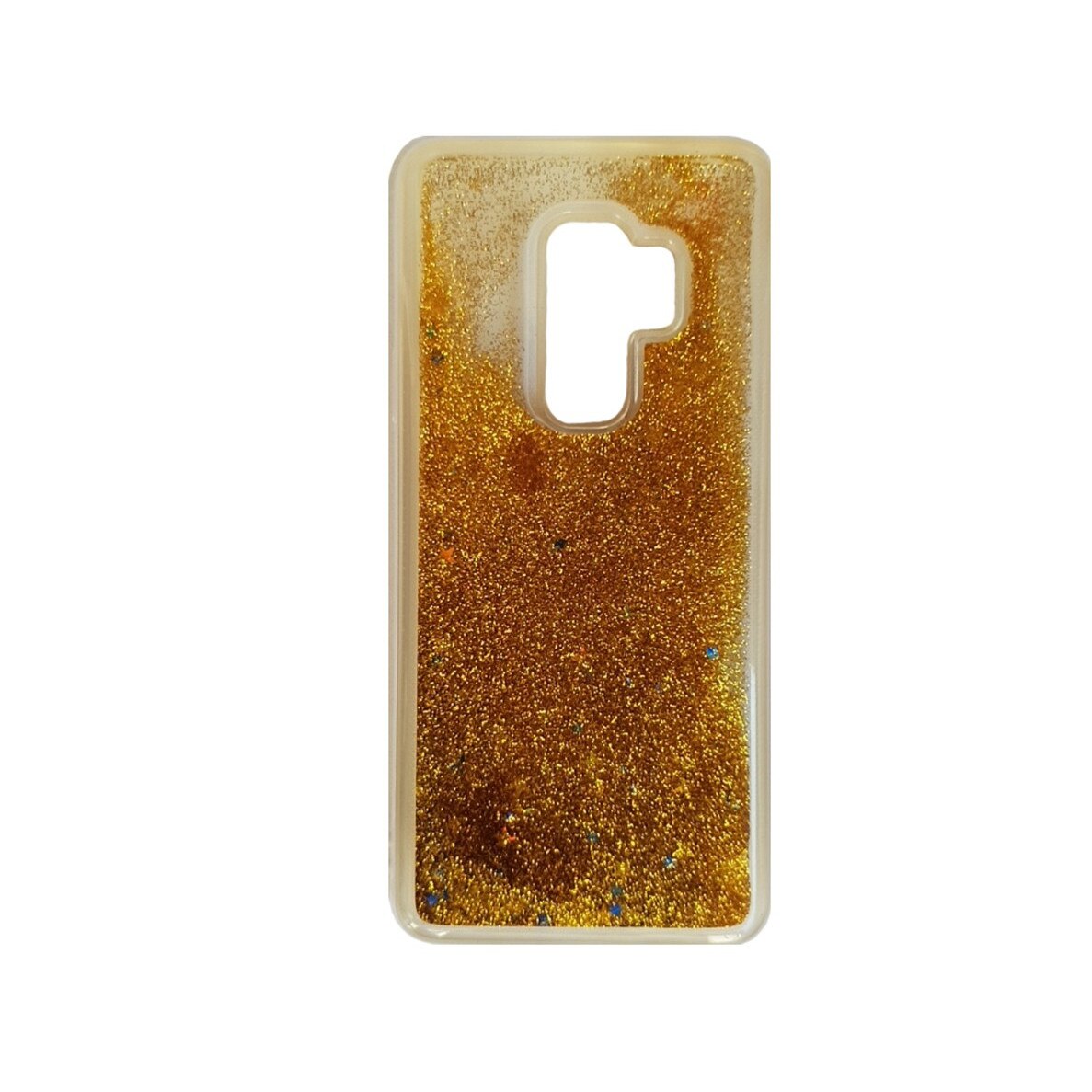 Husa Samsung S9 silicon cu lichid sclipci stelute, Gold