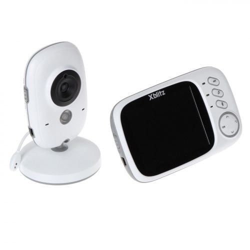 Baby Monitor XBlitz Kinder, Wireless, 2.4 GHz, ecran 3.2 inch TFT LCD, Night Vision, comunicare bidirectionala, Alb