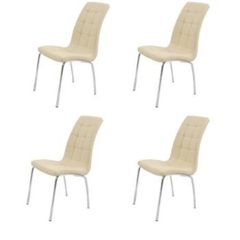 Set 4 scaune bucatarie S-02, culoare crem Set 4 scaune bucatarie S-02, culoare crem