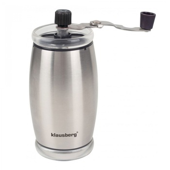 Rasnita manuala pentru cafea Klausberg KB 7249, Reglare, Inox Rasnita manuala pentru cafea Klausberg KB 7249, Reglare, Inox