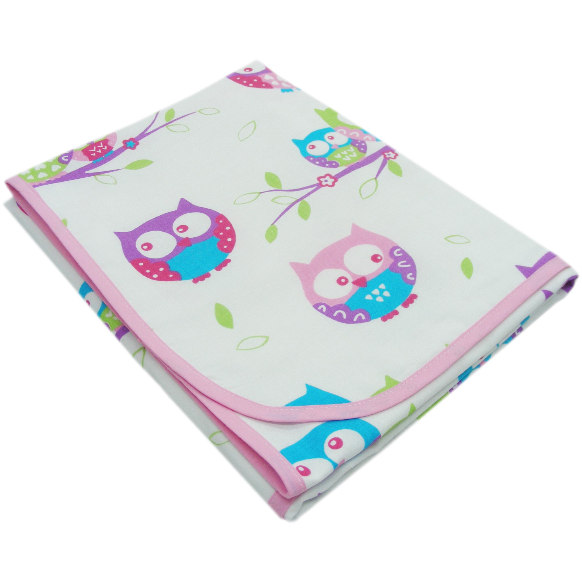 Paturica din bumbac bufnite mov 95 x 75 cm
