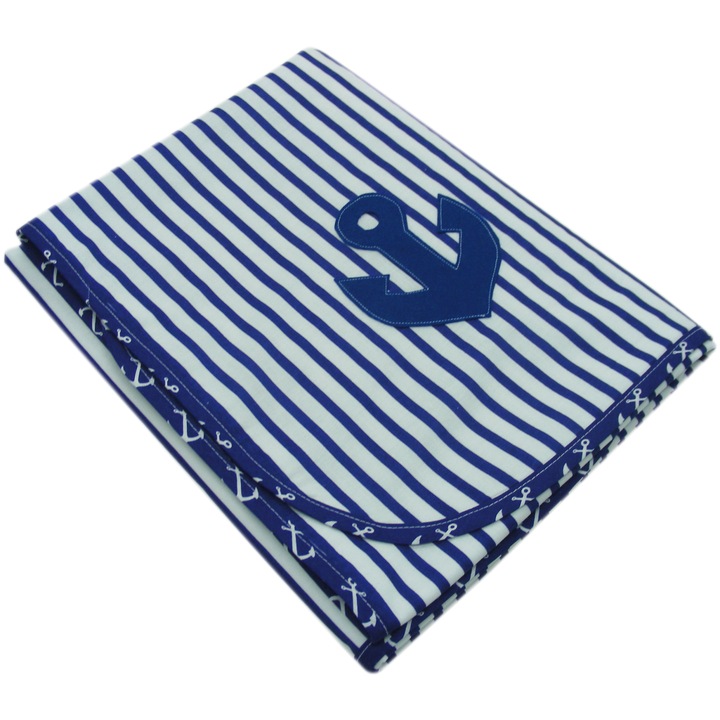 Paturica din bumbac cu dungi 95 x 75 cm