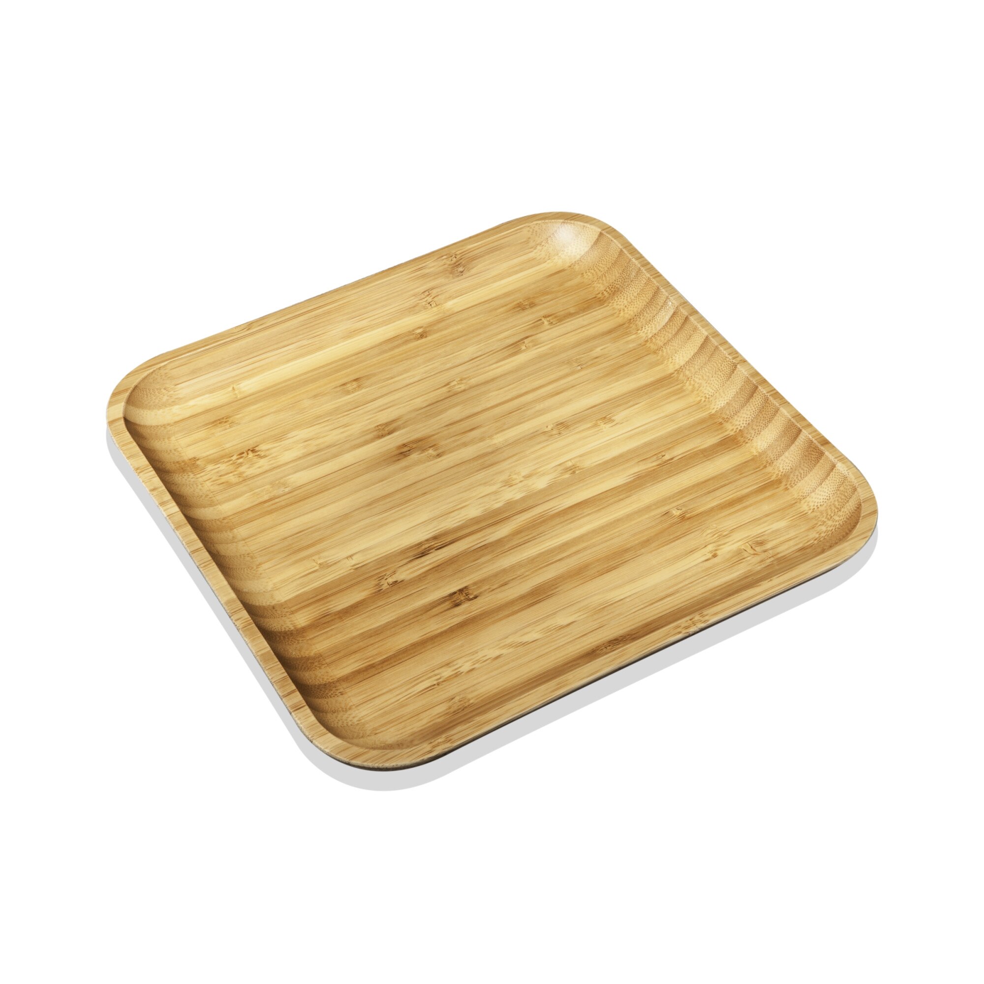 Platou/Tava aperitive/friptura/legume, Wilmax, bambus, patrat, 35.5 x 35.5 cm