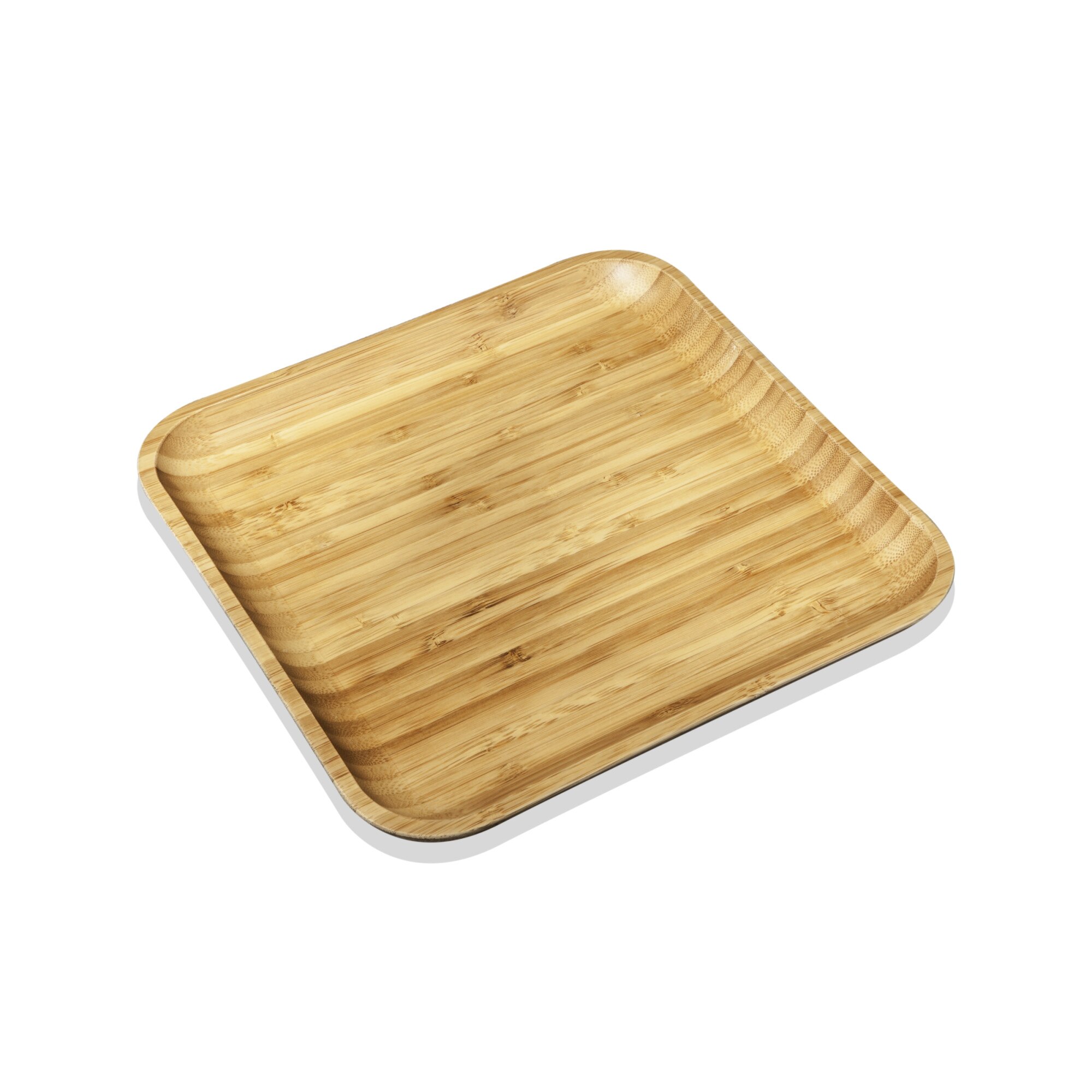 Platou/Tava aperitive/legume/friptura, Wilmax, bambus, patrat, 30.5 x 30.5 cm