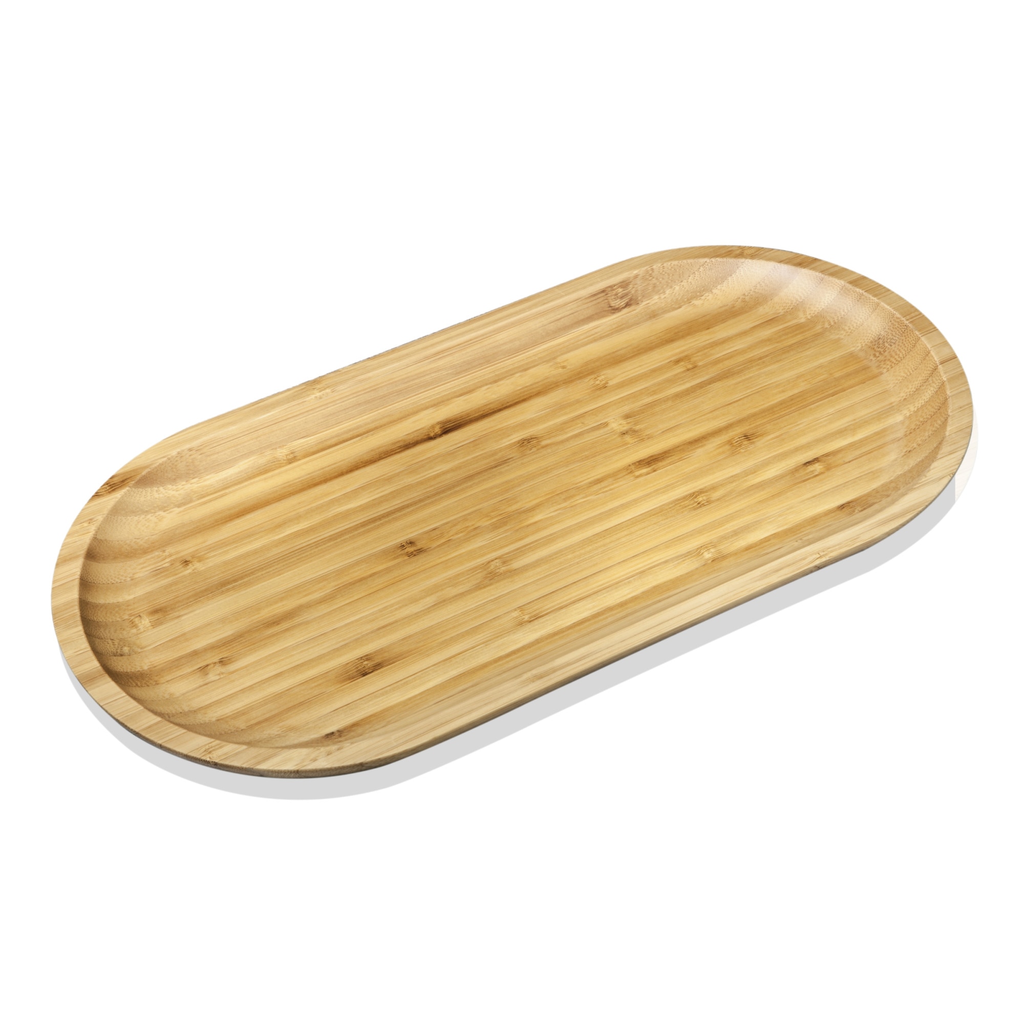 Platou/Tava oval aperitive/legume/friptura, Wilmax, bambus, 45.5 x 23 cm