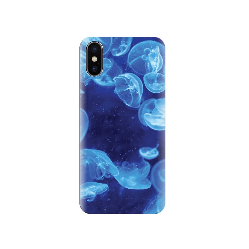 Husa Iphone X Blue-Jellyfish-Bioluminescence