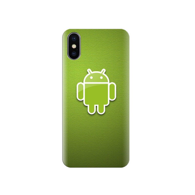 Husa Iphone X Android-Robot-Backpack