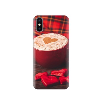 Husa Iphone X Cappuccino-Hearts Husa Iphone X Cappuccino-Hearts