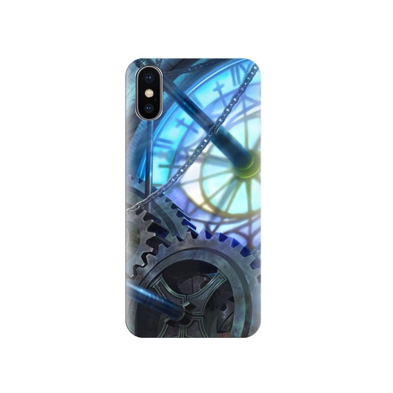 Husa Iphone X Blue-Steampunk-Mechanics
