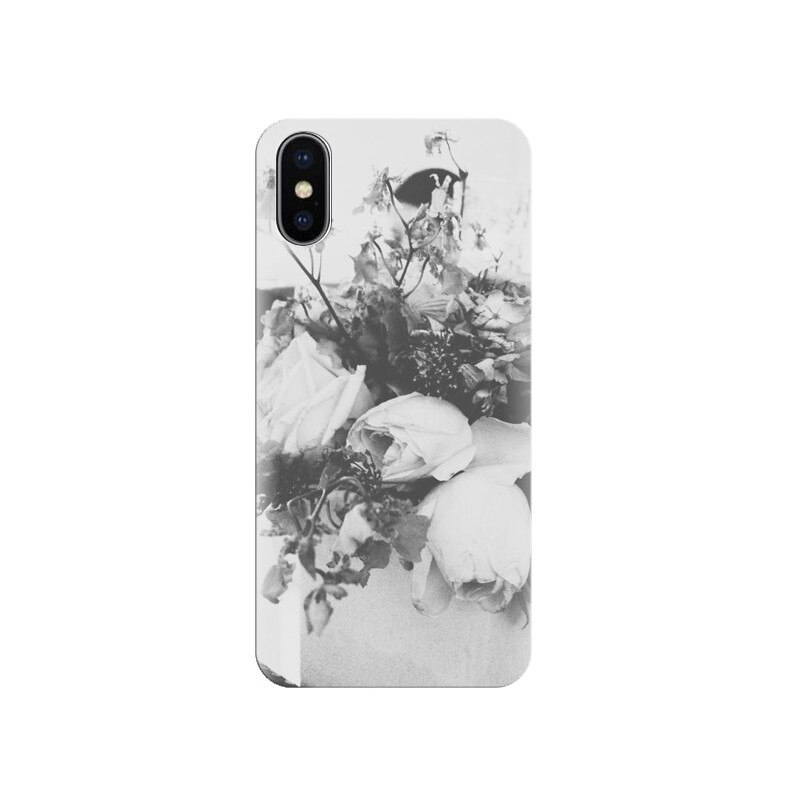 Husa Iphone X Black-And-White-Roses
