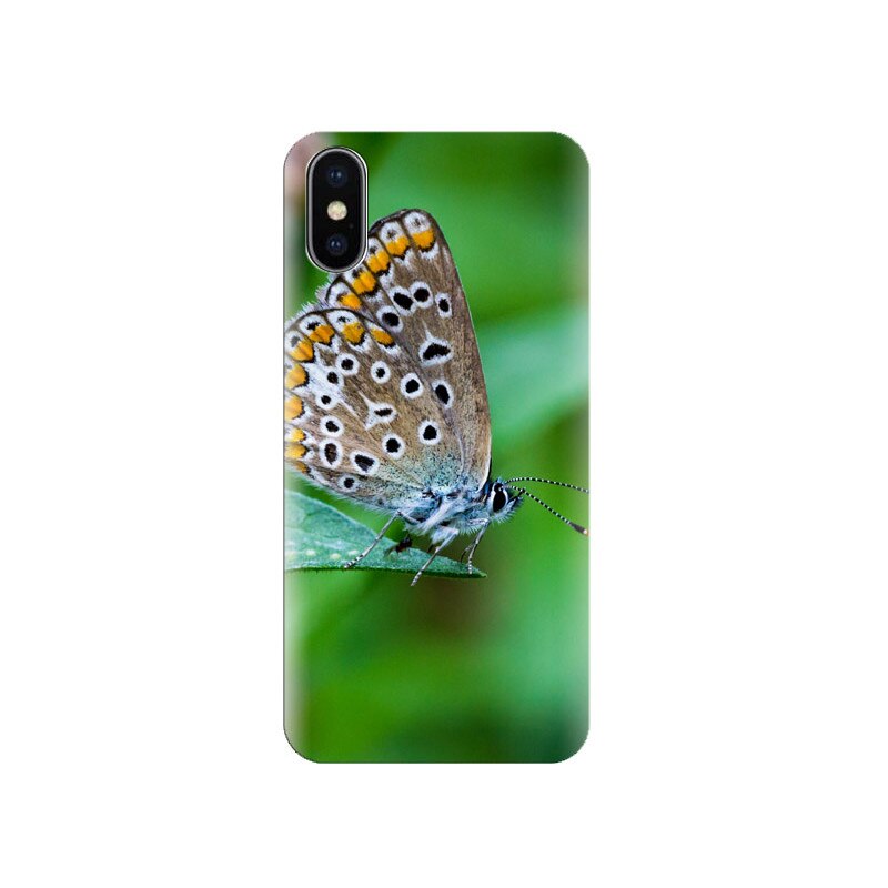 Husa Iphone X Butterfly-On-The-Leaf