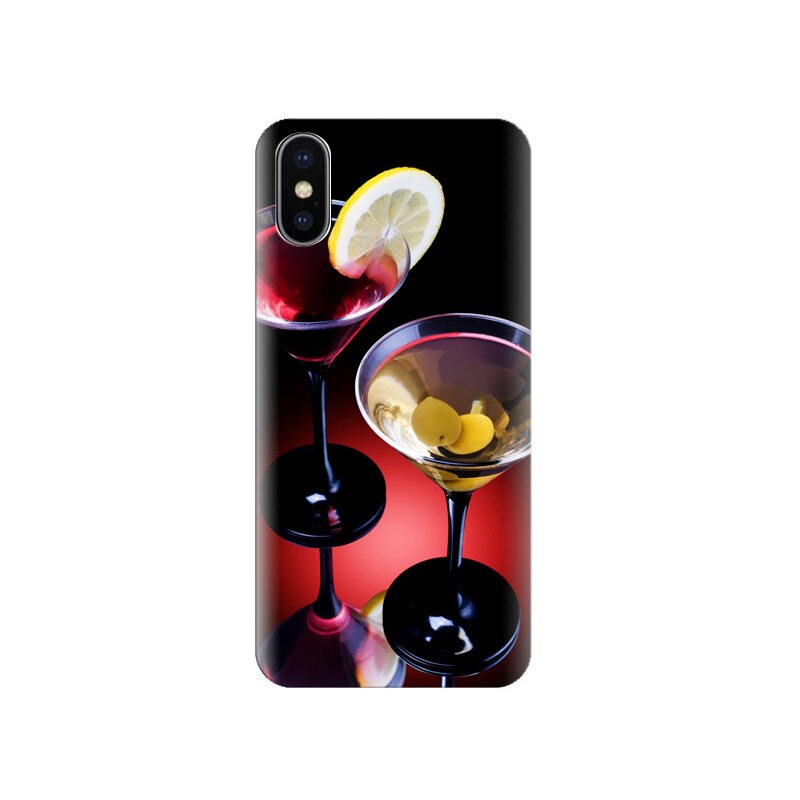 Husa Iphone X Red-Yellow-Cocktails-Drinks-Top-View