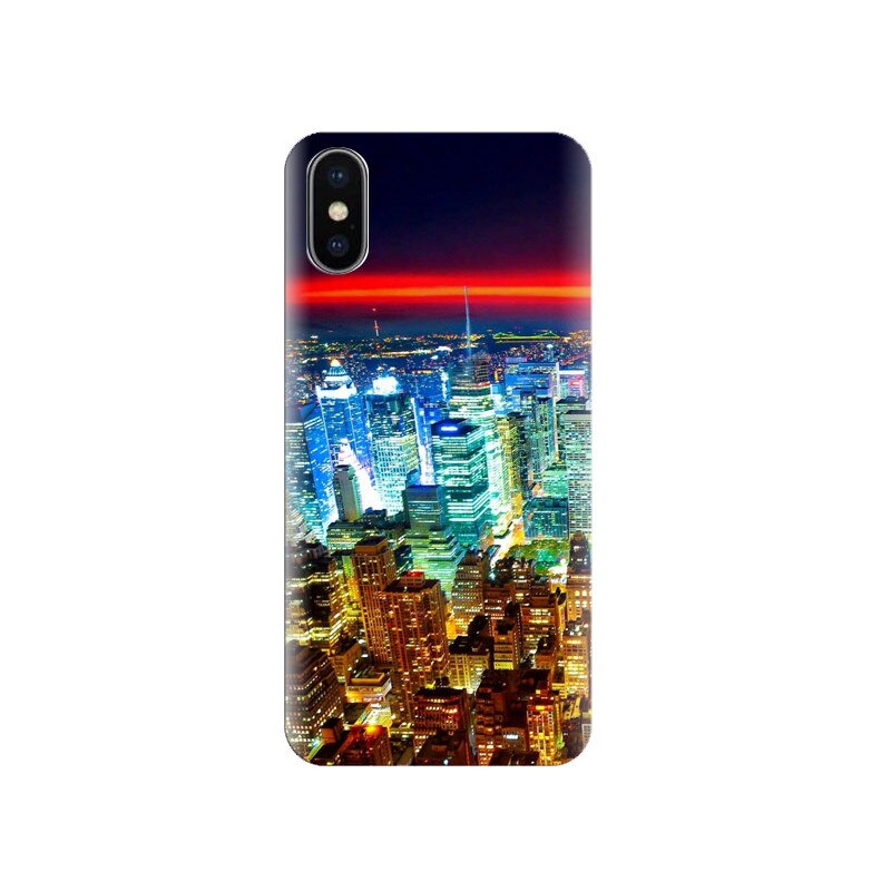 Husa Iphone X Seattle-Night-City-Lights-Red-Horizon