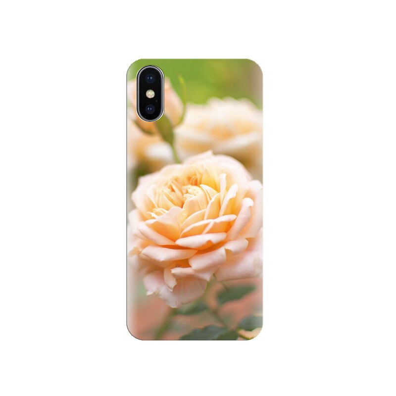 Husa Iphone X Rose-Peach-Flower-Plant