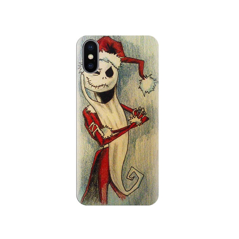 Husa Iphone X Nightmare-Before-Christmas-Jack-Skellington-Santa