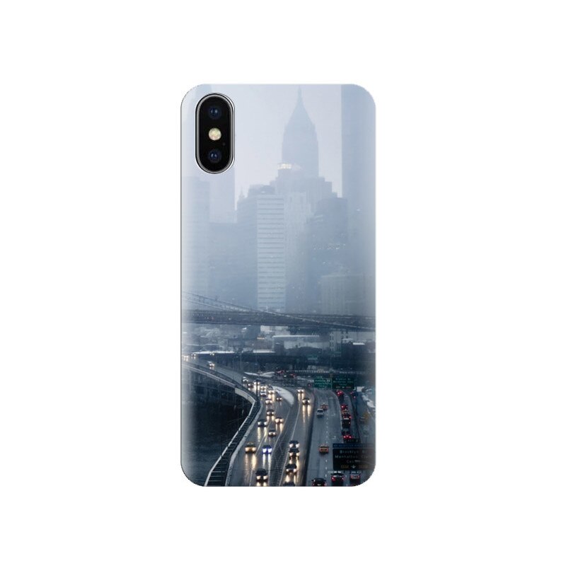 Husa Iphone X Rainy-New-York-Skyline