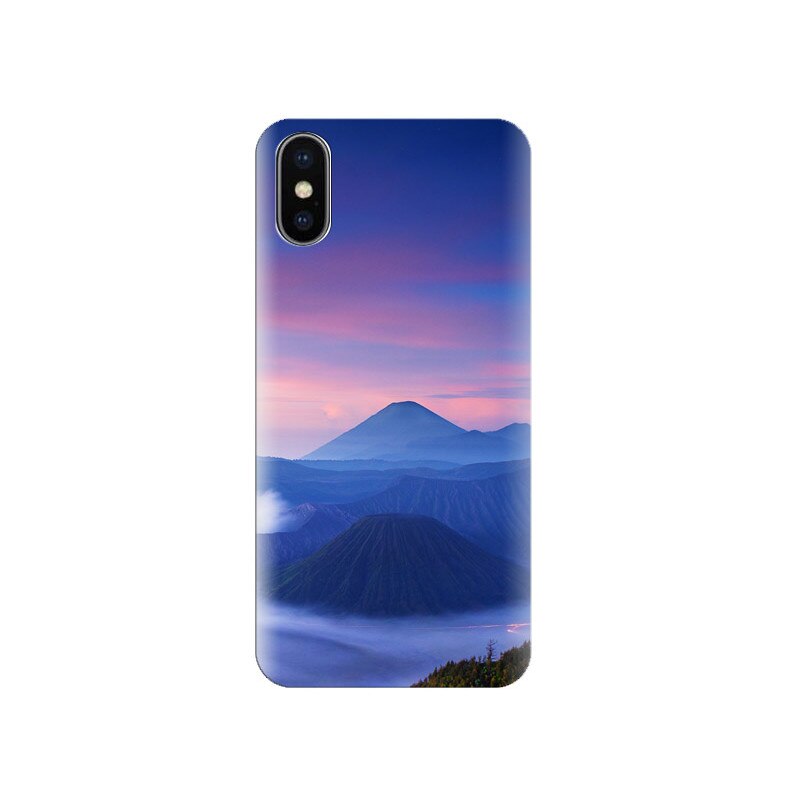 Husa Iphone X Mountains-Forest-Valley-Dawn-Fog