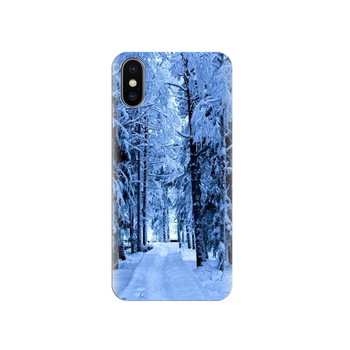 Husa Iphone X Snow-Forest-Blue-Ice Husa Iphone X Snow-Forest-Blue-Ice