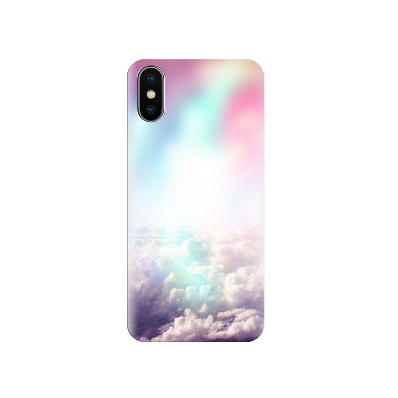 Husa Iphone X Rainbow-Colors-Over-Fluffy-Clouds-Fantasy