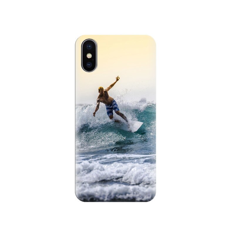 Husa Iphone X Surfer-Surfboard-Sea-Waves-Horizon