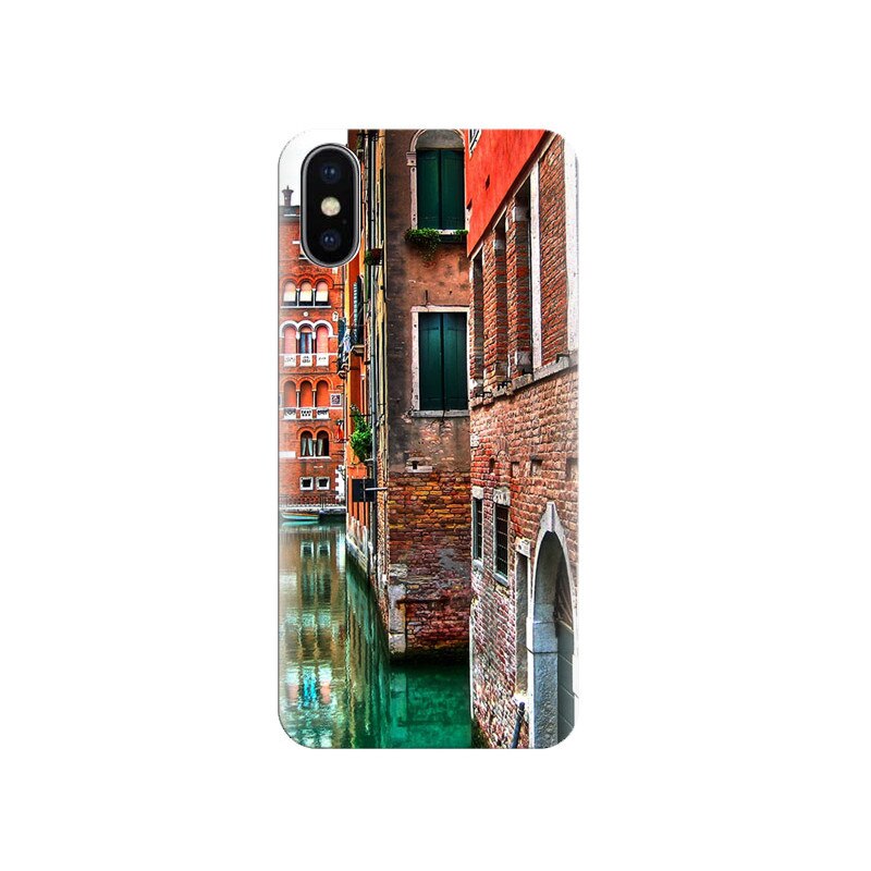 Husa Iphone X Venice-Street-Buildings-Red-Brick