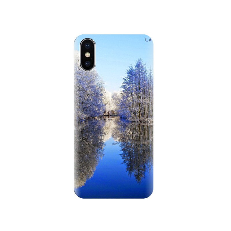 Husa Iphone X White-Seashell-In-Waves