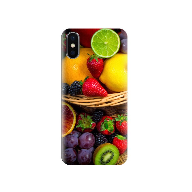 Husa Iphone X Strawberries-Blackberries-Grapes-Fruit