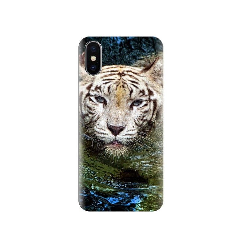 Husa Iphone X White-Snow-Trees-Clear-Blue-Lake