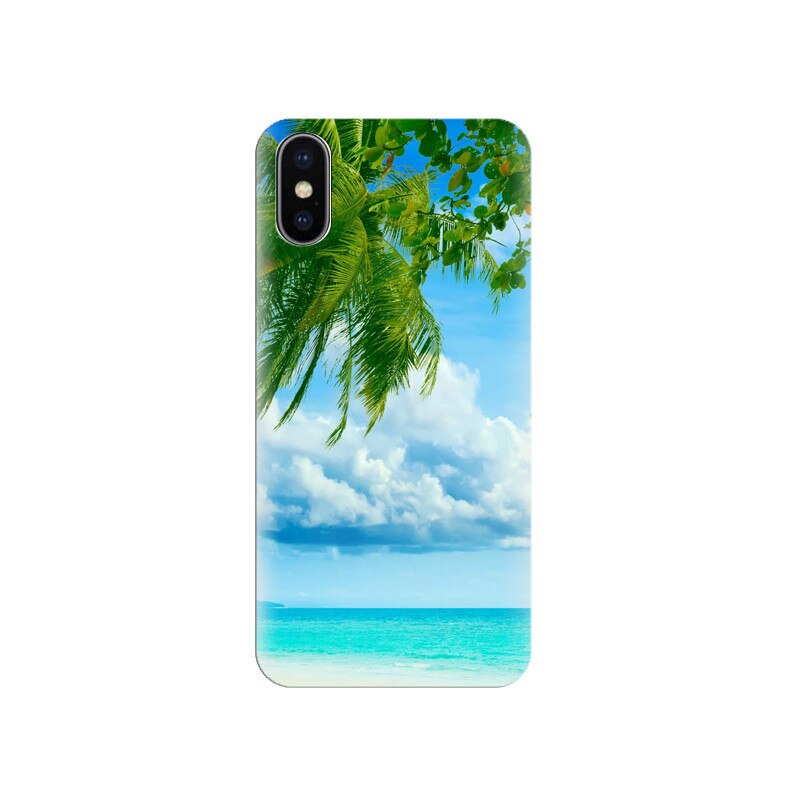 Husa Iphone X Tropical-Beach-Coconut-Tree