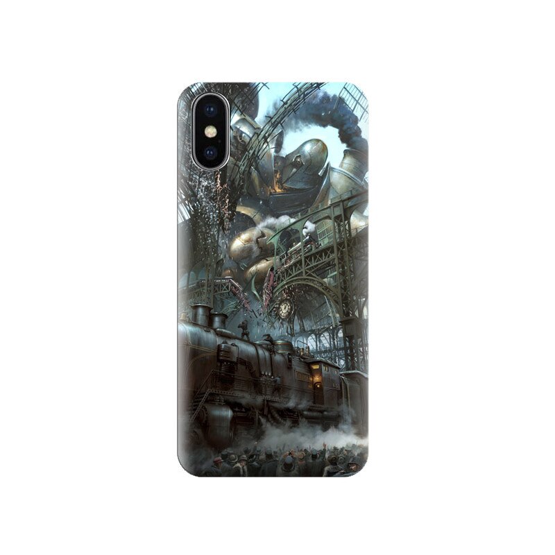 Husa Iphone X Steampunk-Train-Station-Titan