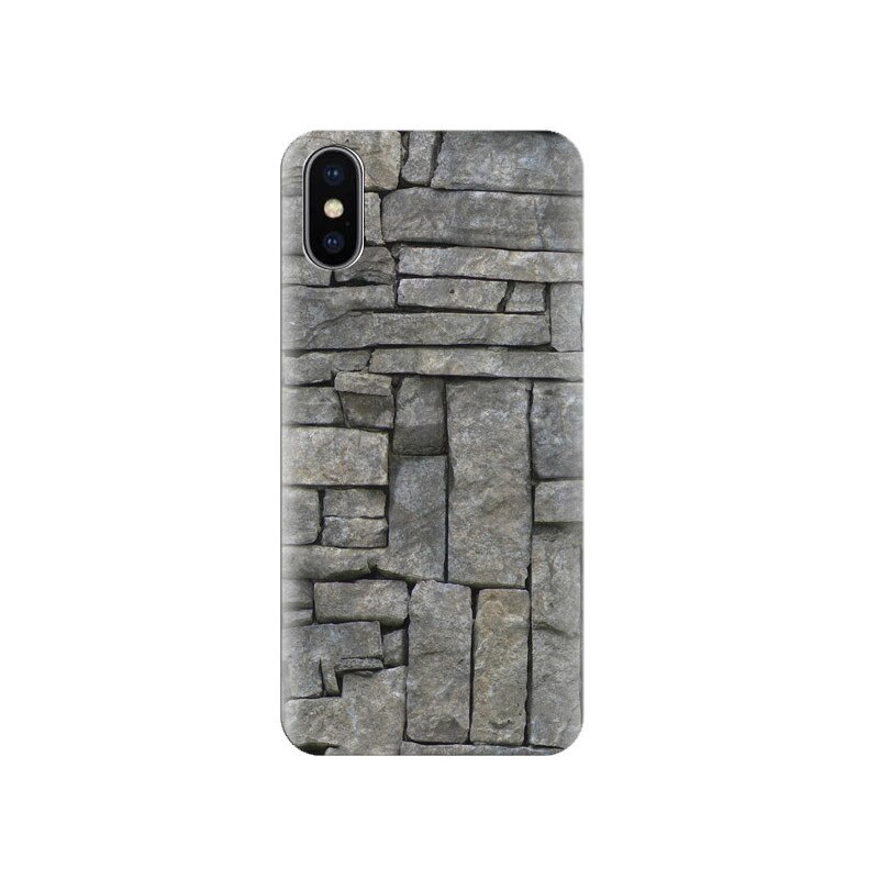Husa Iphone X Stone-Wall-Texture-Pattern