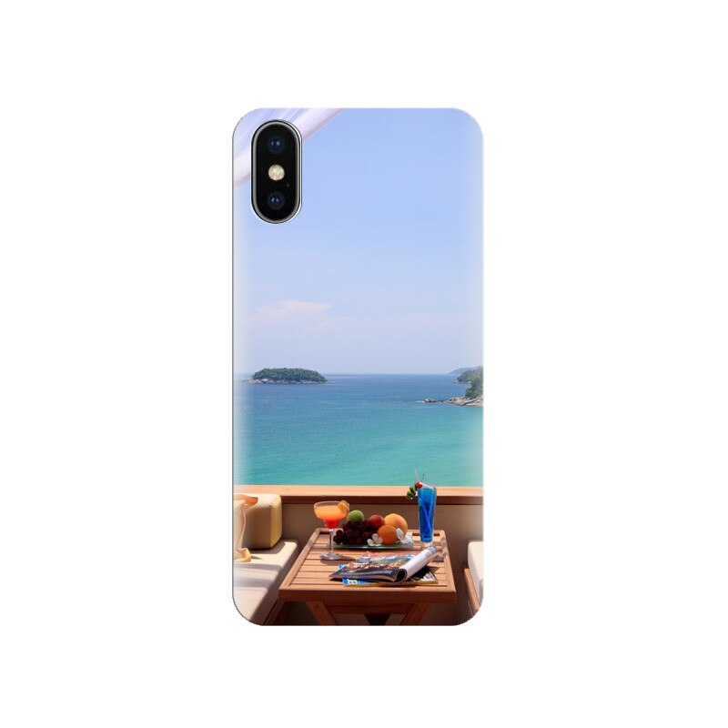 Husa Iphone X Summer-Holiday-Fresh-Breakfast-Ocean-View