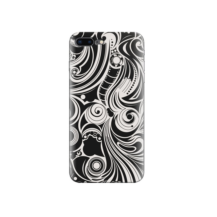 Iphone 5s fekete-fehér spirálmintás tok