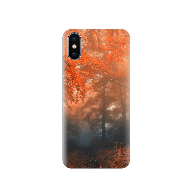 Husa Iphone X Autumn-Forest-Fog-Trees