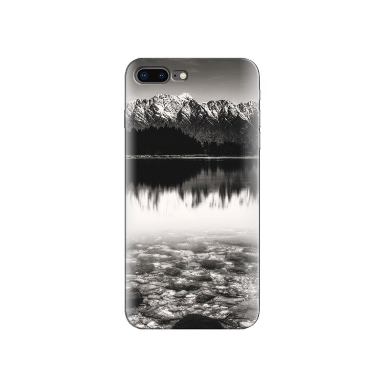 Husa Iphone 7 Plus Black And White Snow Mountain Lake